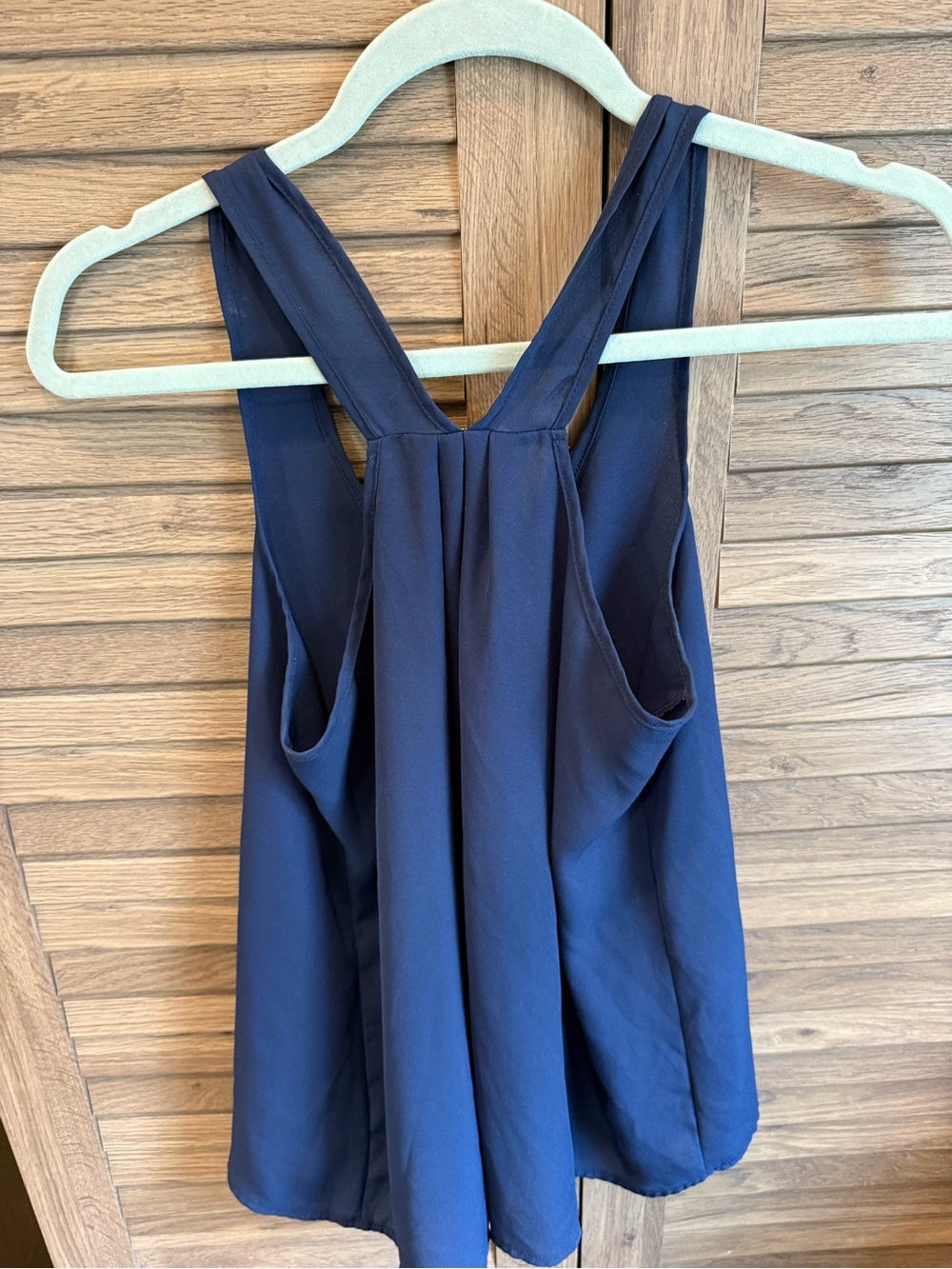 Pink Rose Navy Button-Front Racerback Tank - Picture 3 of 3